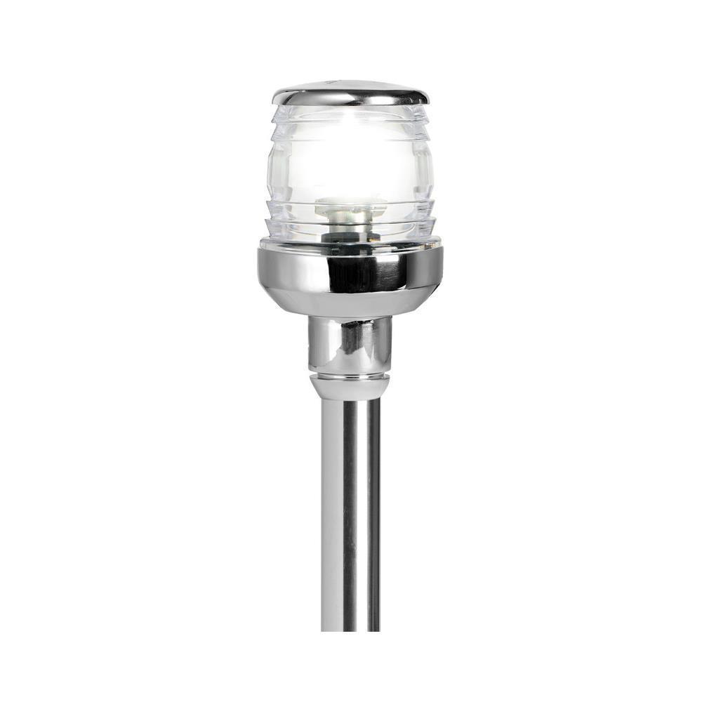 Asta 360° led abbattibile inox 
