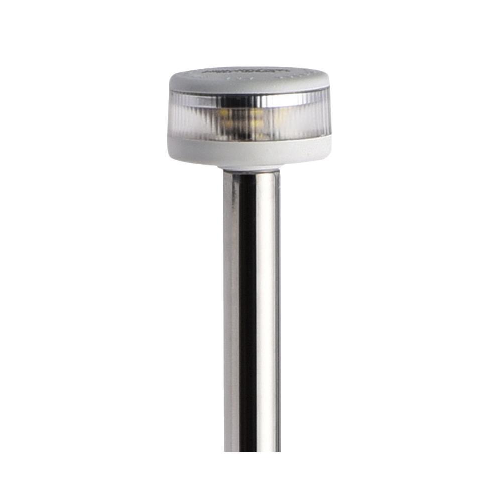 Asta luminosa completa di fanale Evoled 360° - Versione estraibile con basetta in nylon/acciaio inox lucidato