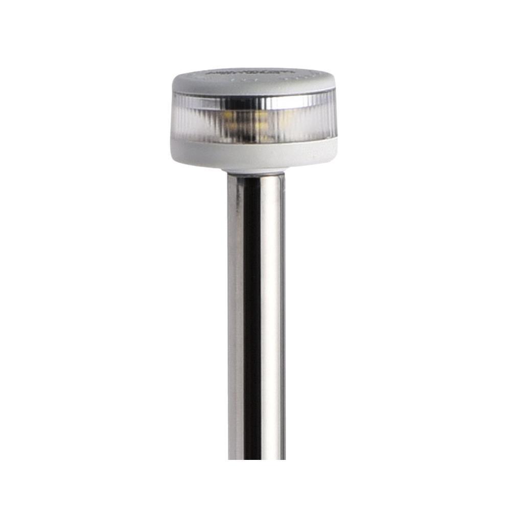 Asta luminosa completa di fanale Evoled 360° - Versione estraibile con basetta inox fissaggio a parete