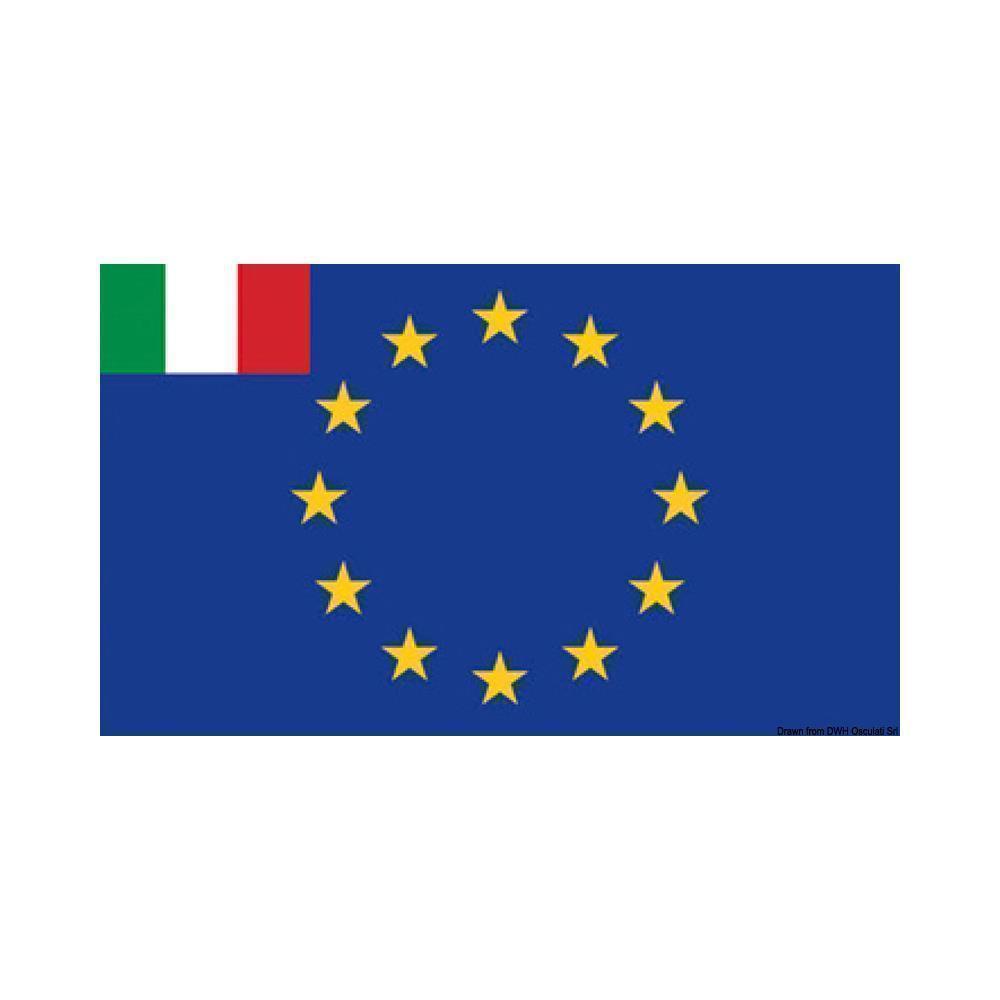 Bandiera Europa + Italia 20 x 30 cm 