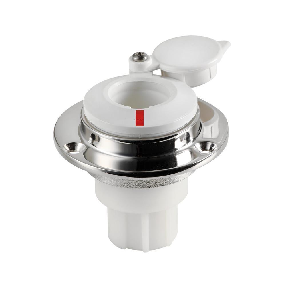 Basetta dritta incasso inox cappuccio b.co x aste 
