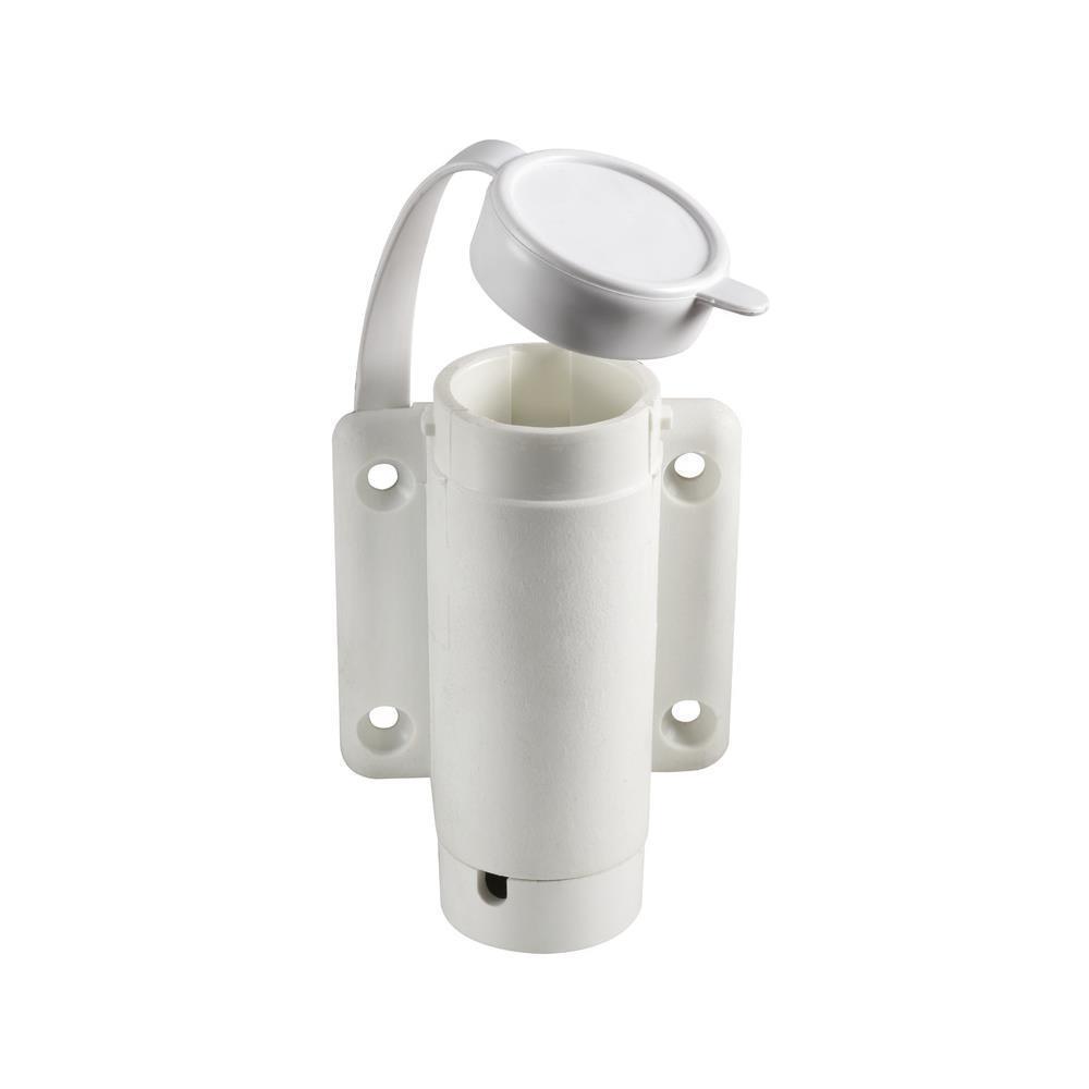 Basetta nylon bianca a parete 3 contatti 