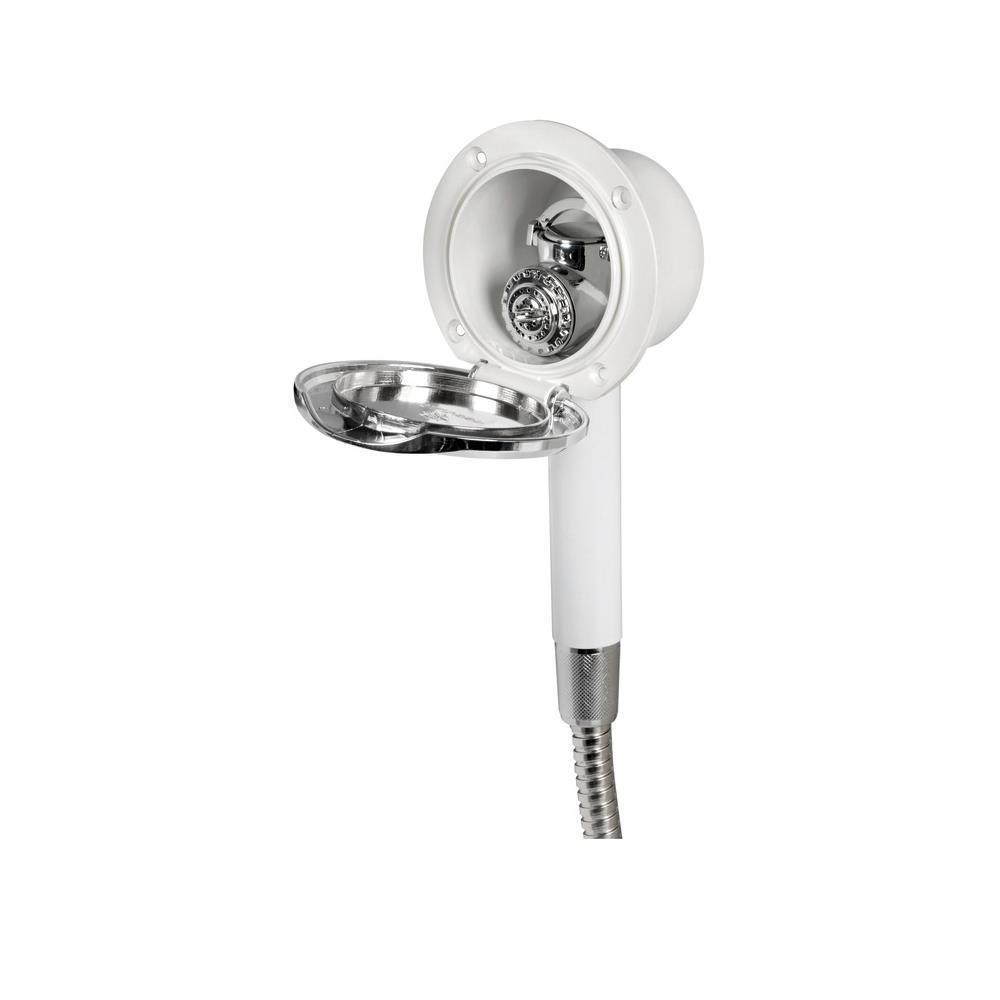 Box doccia Classic Evo a parete con doccia a pulsante Mizar 