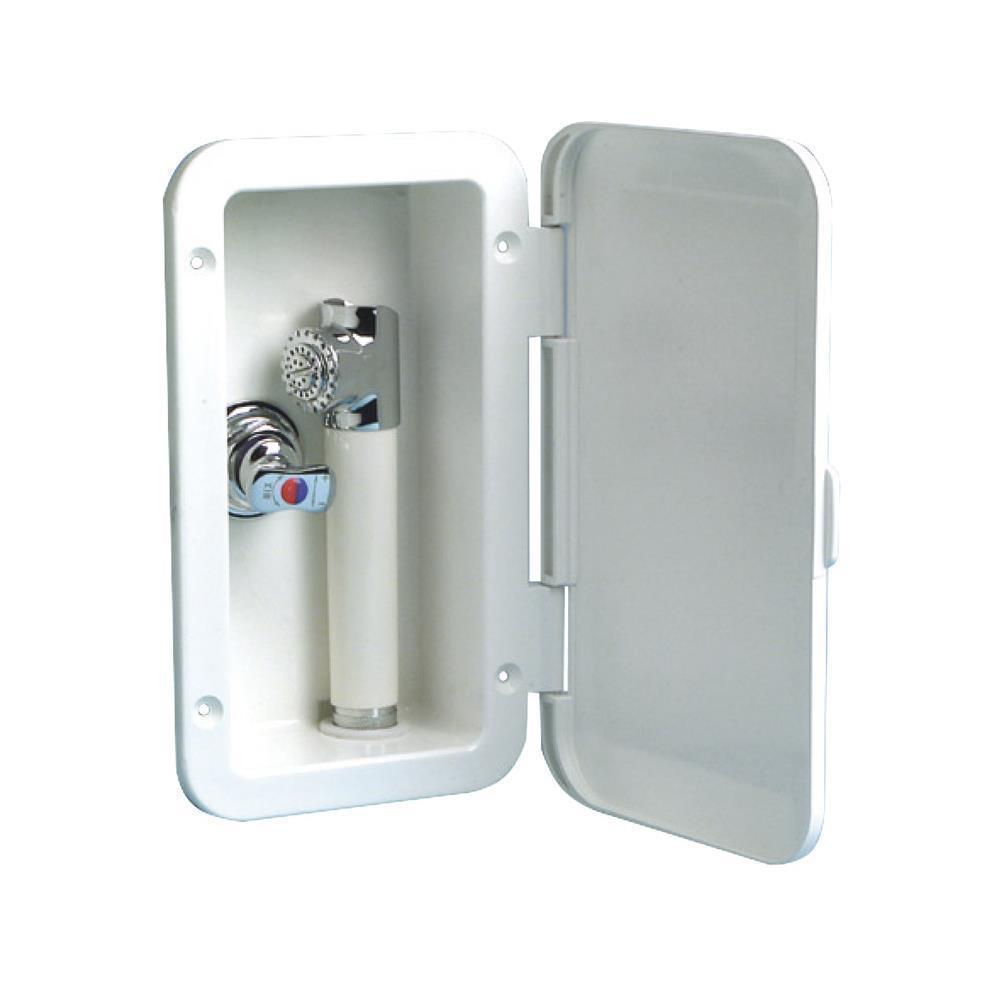 Box doccia con doccia a pulsante Mizar e miscelatore