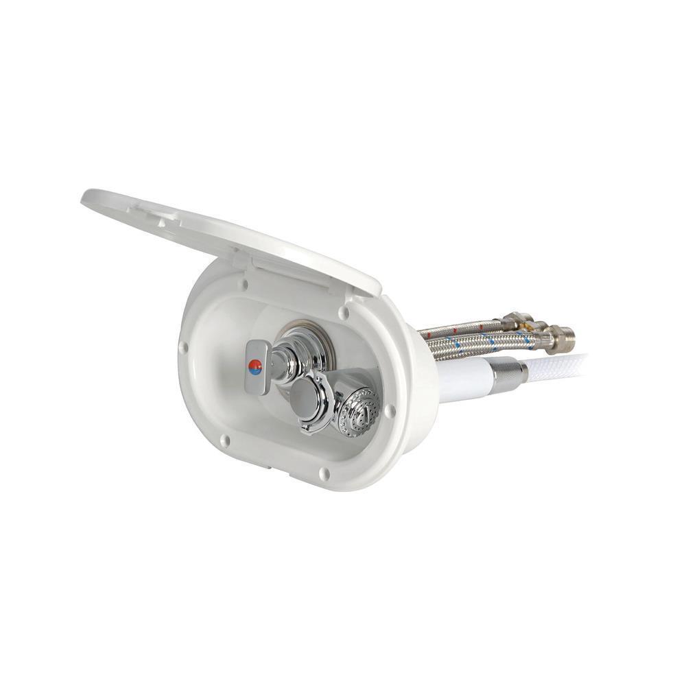Box doccia Oval con miscelatore e doccia a pulsante Mizar