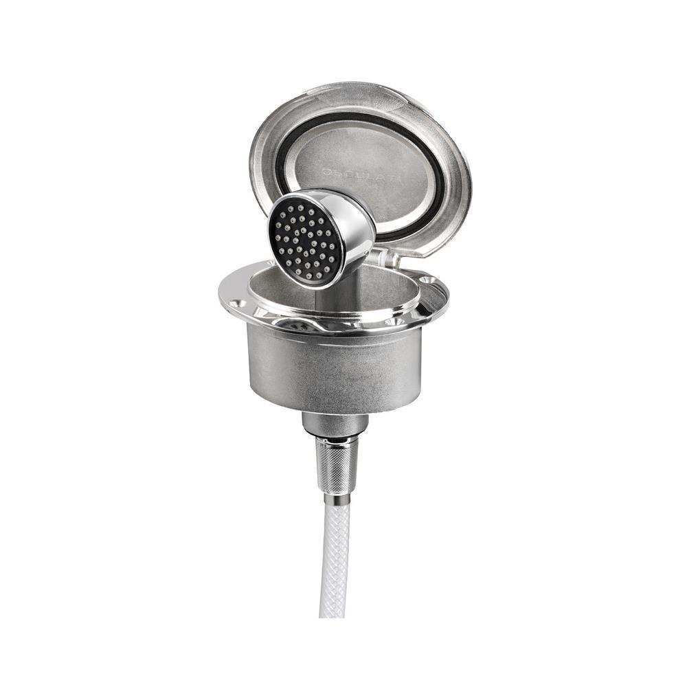 Box Elissa inox con doccia tubo PVC 2,5 m 