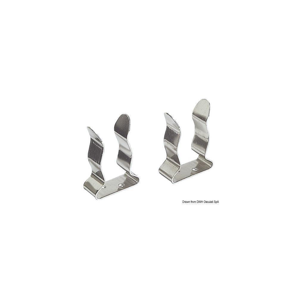 Coppia clips inox 25/32 mm 