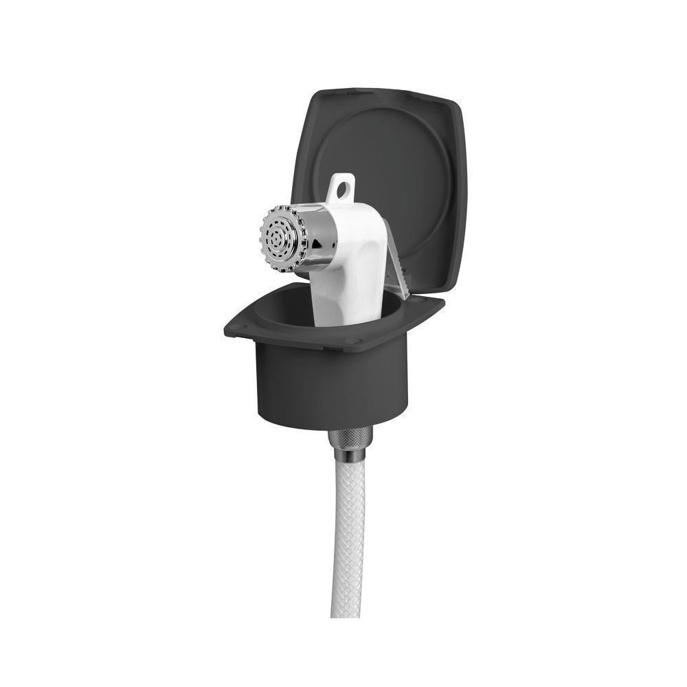 Doccetta Boris nera tubo PVC 2,5 m 