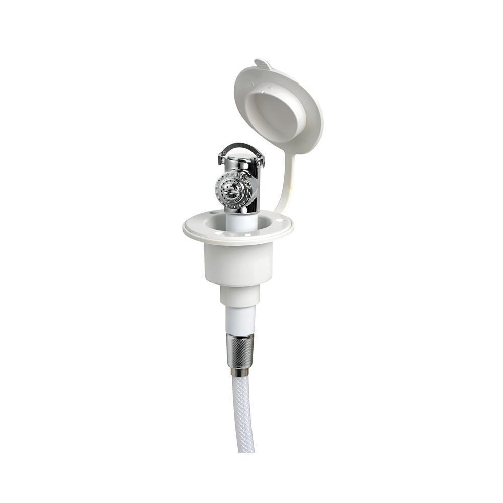 Doccetta Mizar bianca tubo PVC 2,5 m in piano 