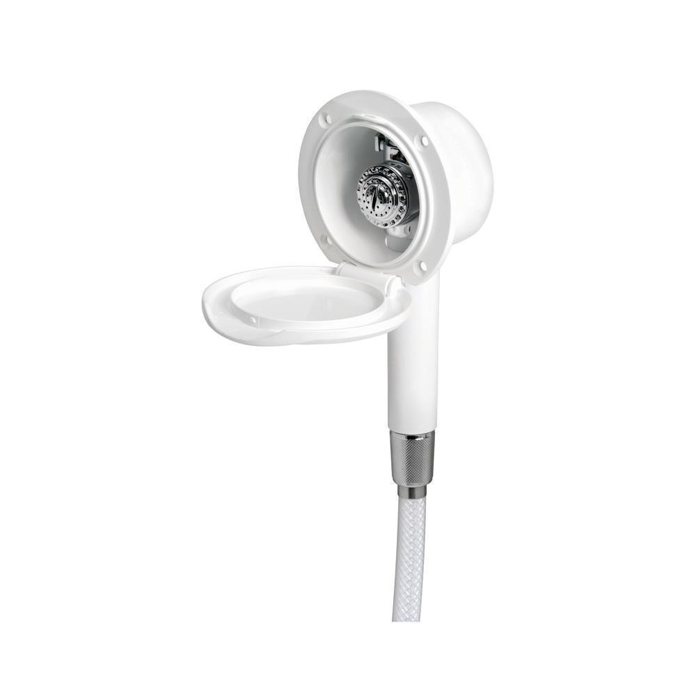 Doccia Classic Evo bianca tubo PVC 2,5 m  a parete 
