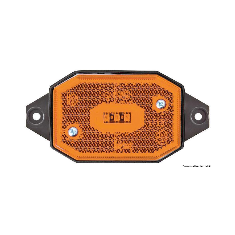 Fanale posizione LED laterale luce arancio staffa 