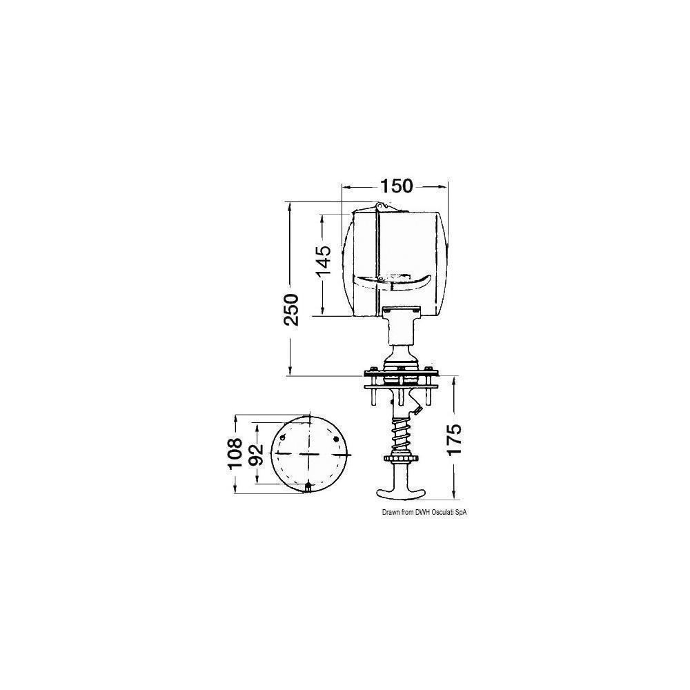 Faro comando interno 12 V 