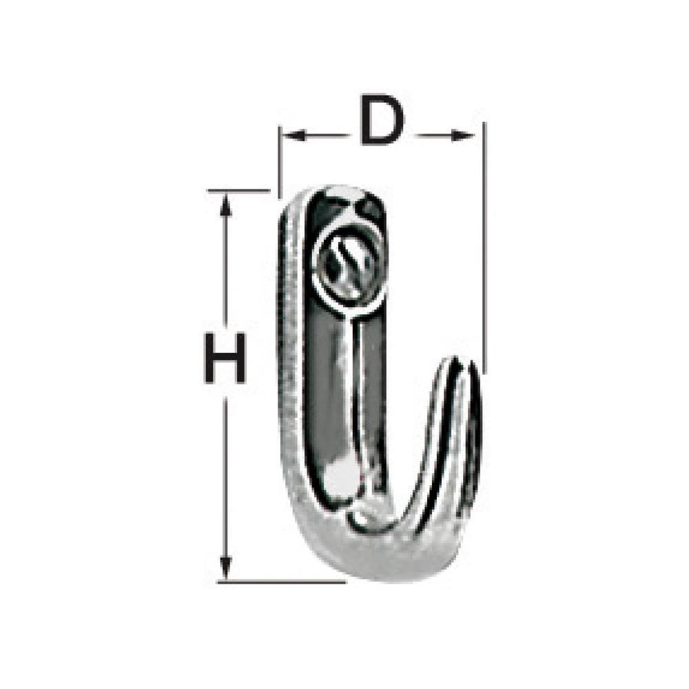 Gancetto inox 29x32 mm 