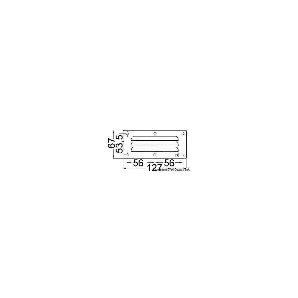 Griglia areazione inox 67 x 127 mm 