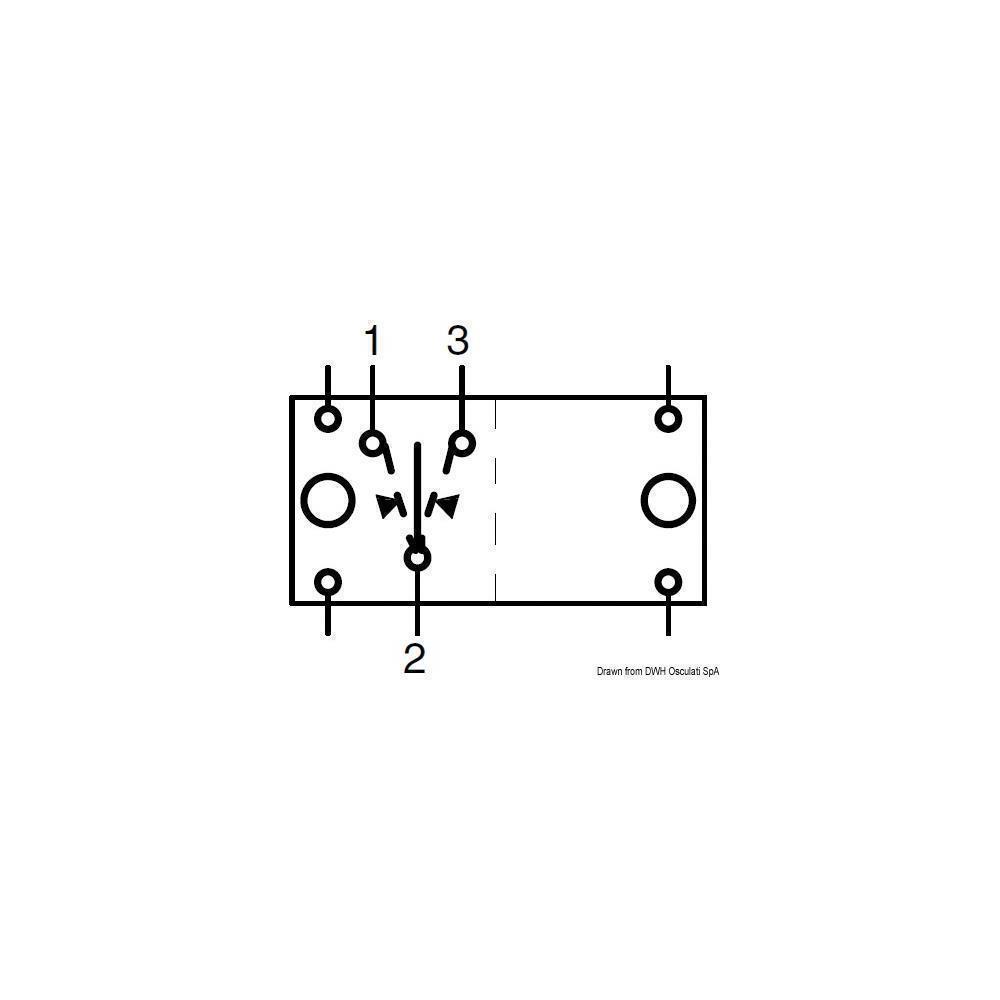 Interruttore (ON)-OFF-(ON) 2 lampadine 12 V 