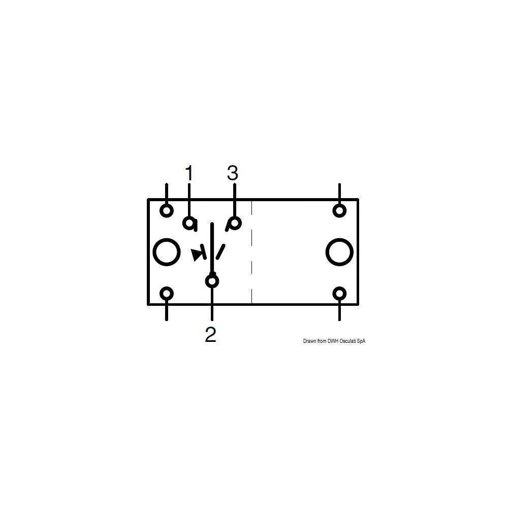 Interruttore ON-OFF-(ON) singolo polo 2 lam 12 V 