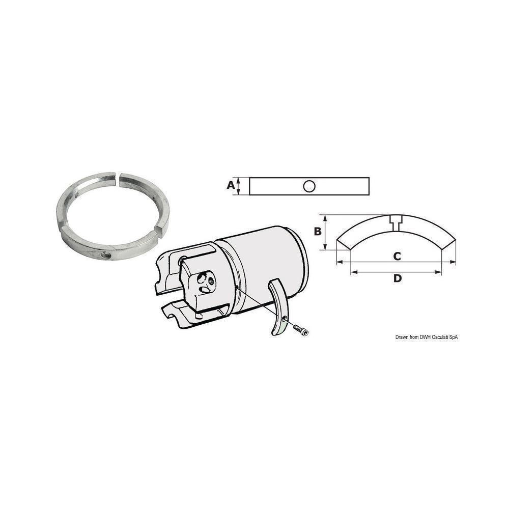 Kit anodi zinco VOLVO SailDrive 3 p. 