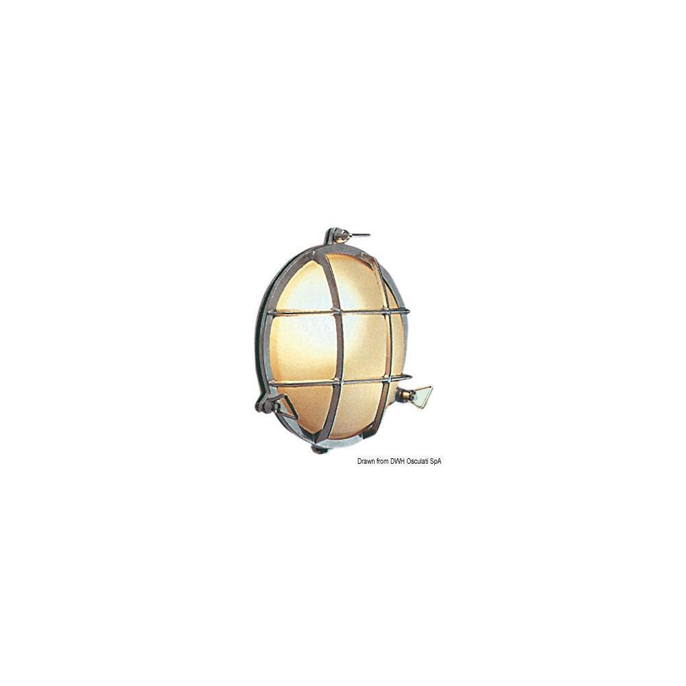 Lampada stagna ottone cromato 