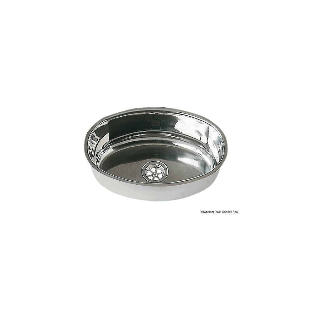 Lavello inox ovale 240 x 375 mm 