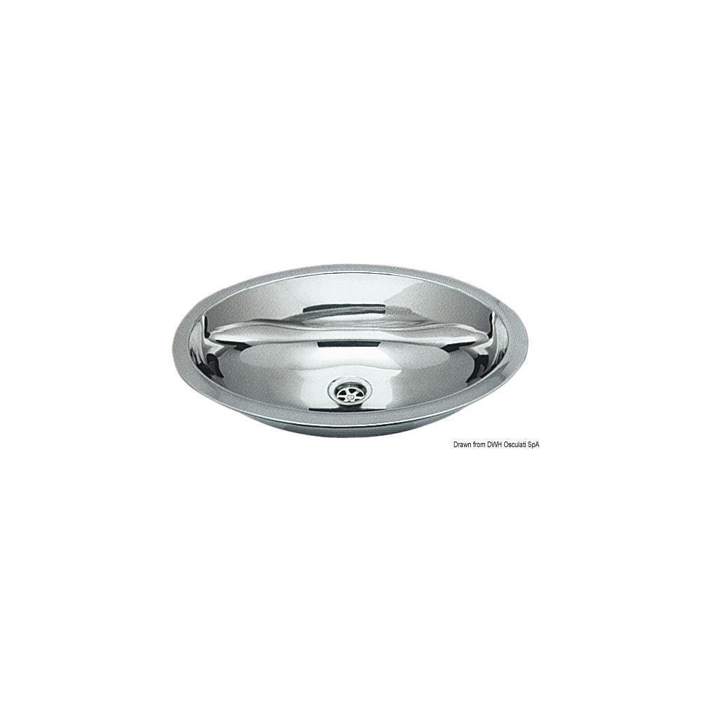 Lavello inox ovale 510 x 390 mm 