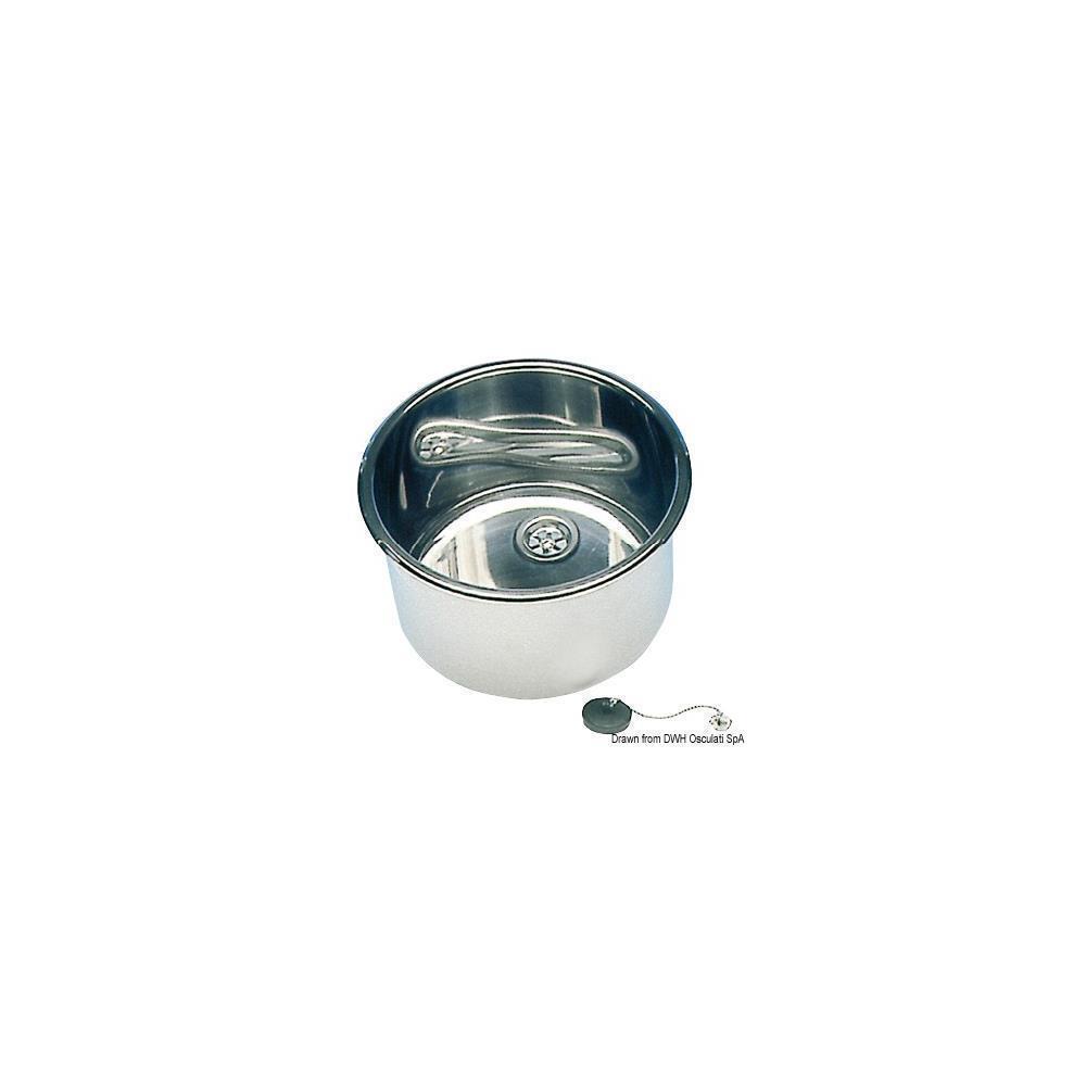 Lavello inox tondo 420 x 180 mm 