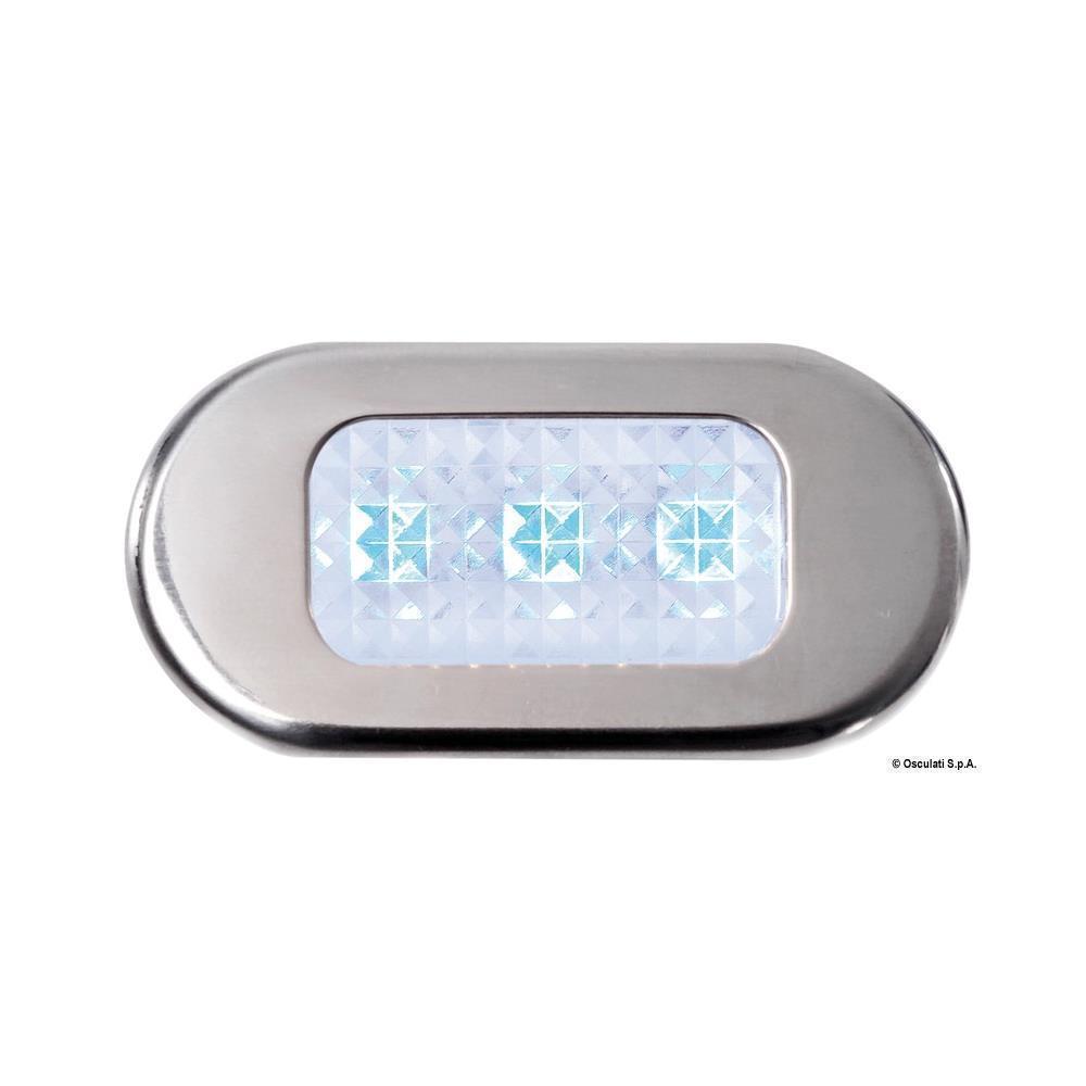 Luce cortesia inox 3 LED blu 