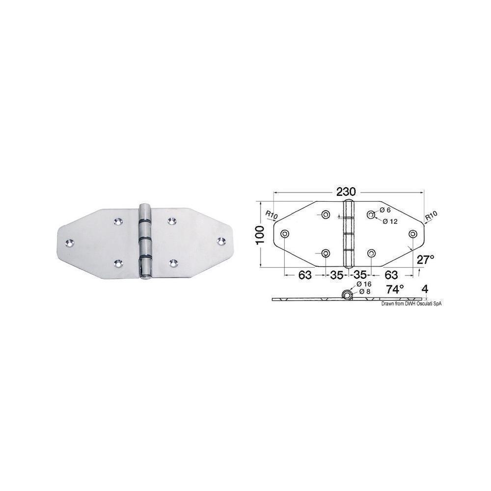 Maxi cerniera 230x100 mm 