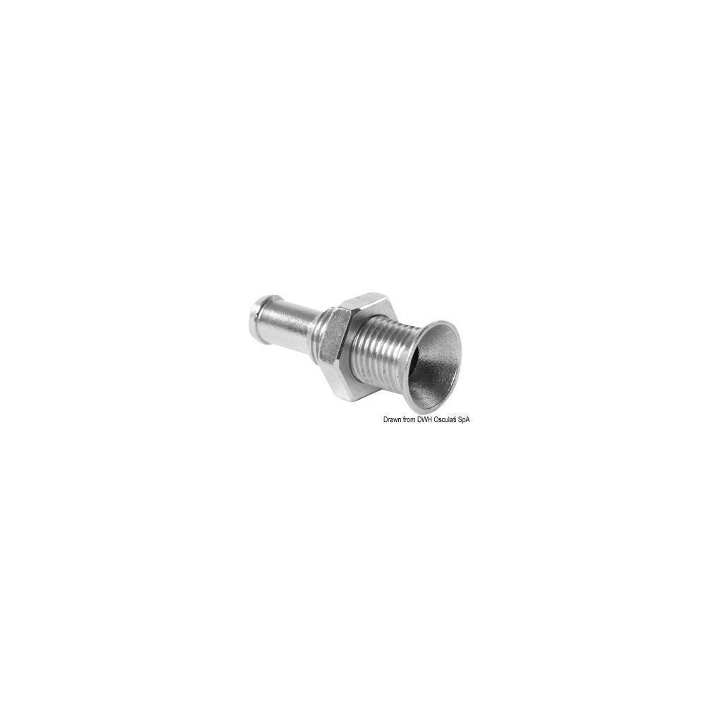 Mini scarico inox a filo 1/4" 