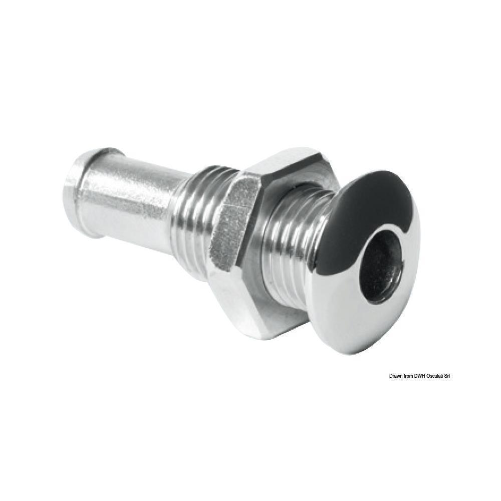 Mini scarico inox bombato 1/4" 