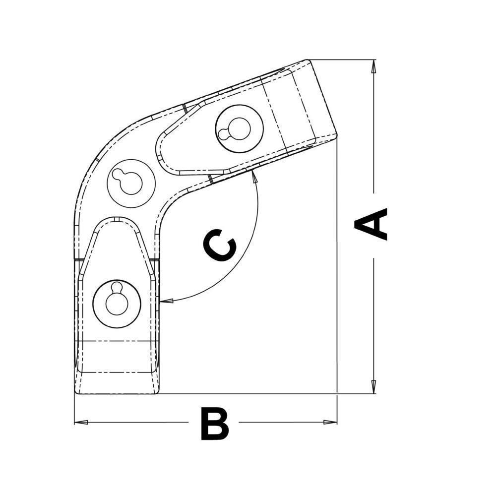 Passacavo angolare a rulli 110° 