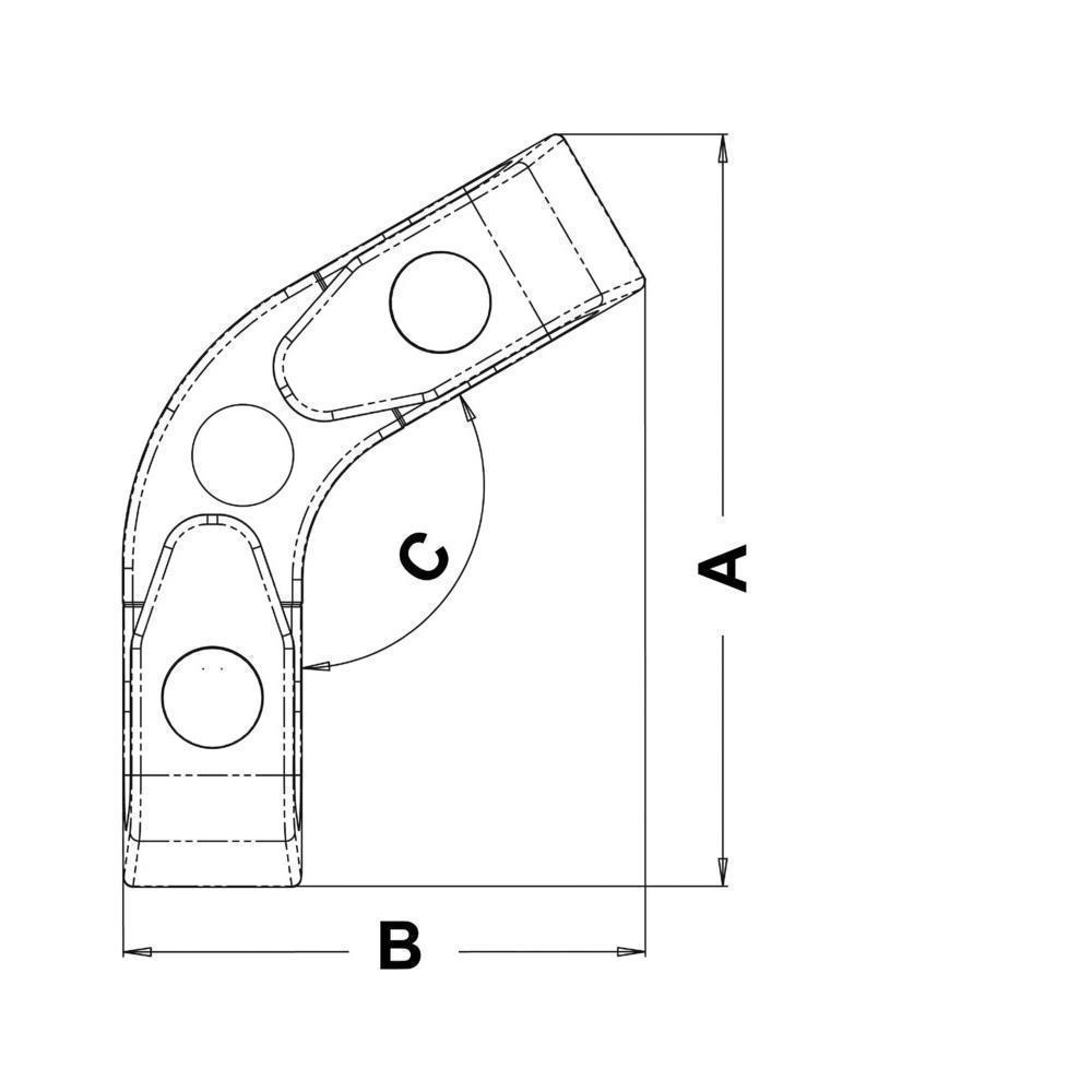 Passacavo angolare a rulli 120° 