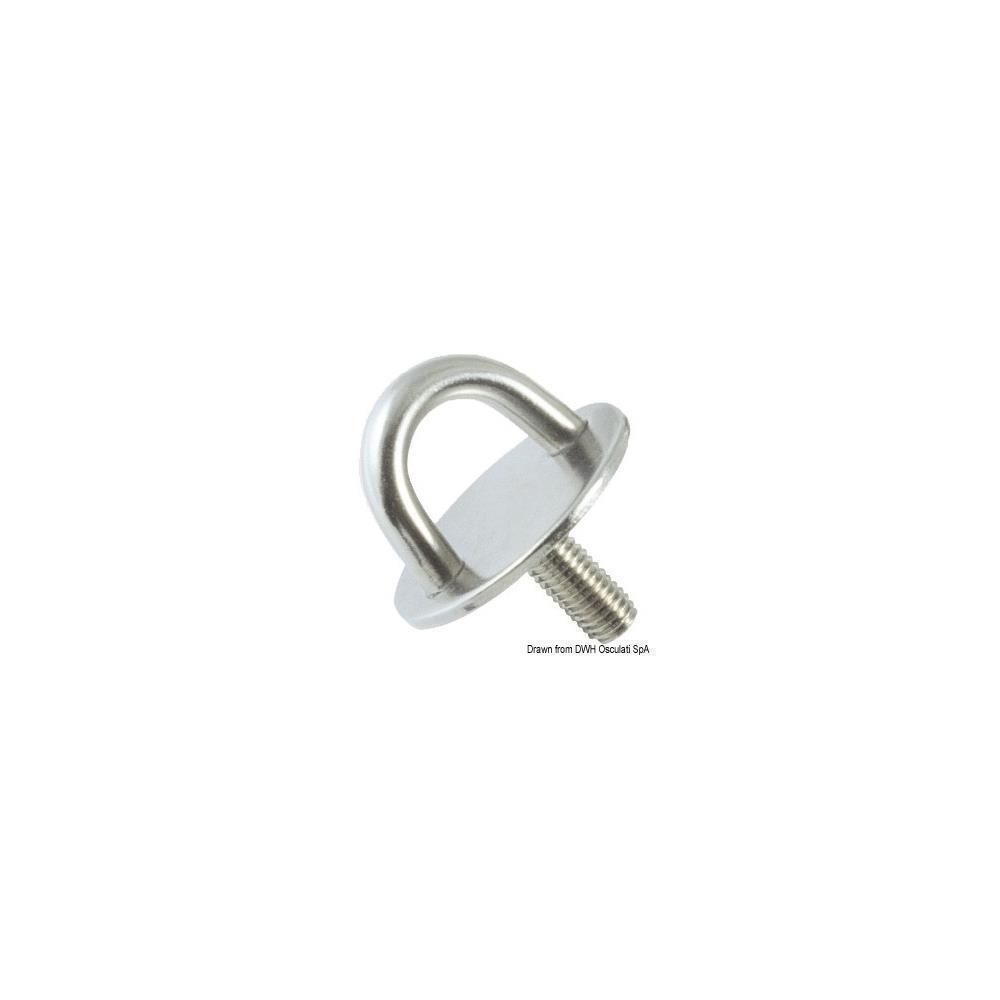 Piastrina con prigioniero 6 mm 