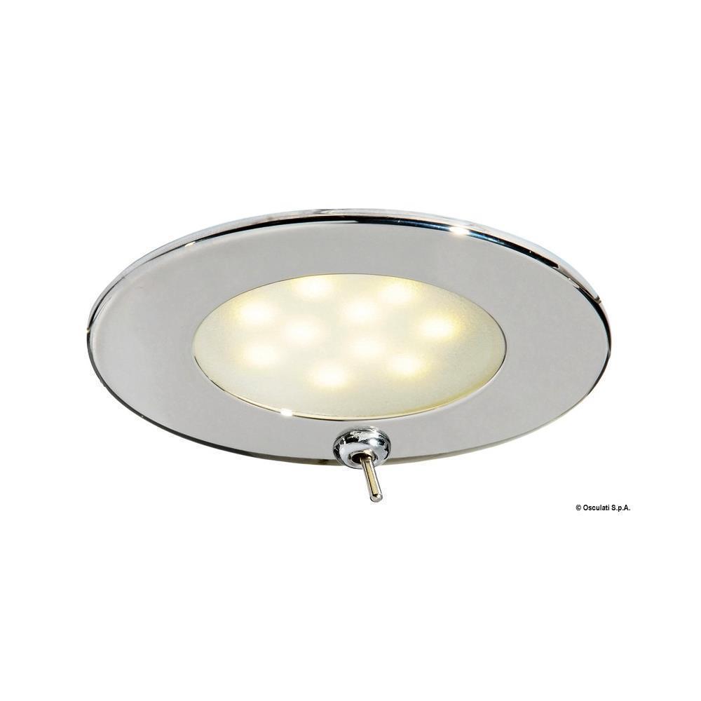 Plafoniera Adria LED inox con interruttore 