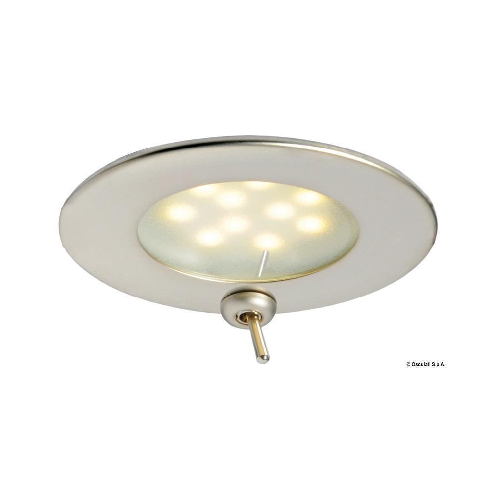 Plafoniera Adria LED satinata con interruttore 