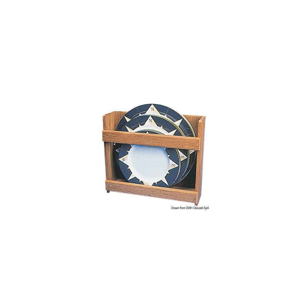 Porta 12 piatti teak 