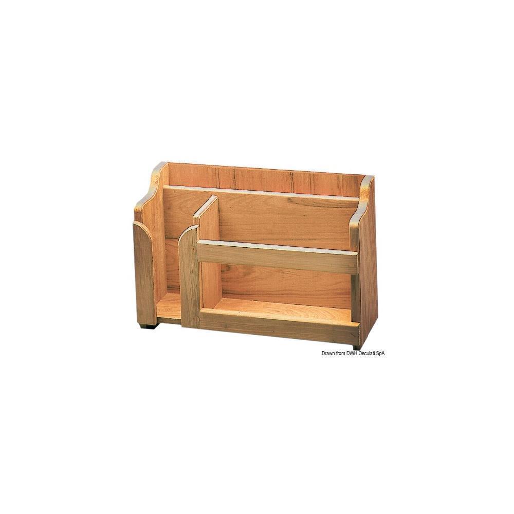 Porta piatti teak 395x152x282 mm 