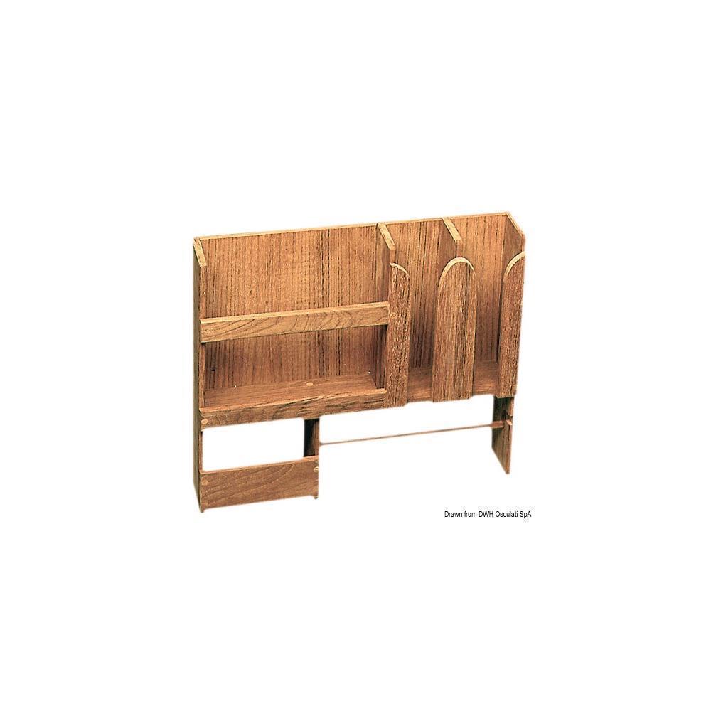 Porta piatti teak 490x106x425 mm 