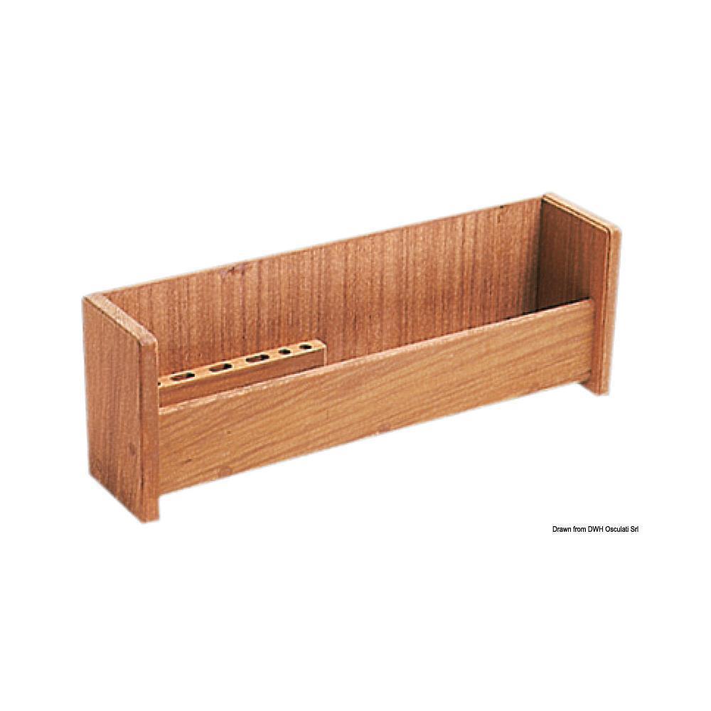 Porta strumenti teak 435x100x150 mm 
