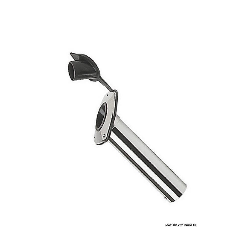 Portacanna da incasso in ottone cromato