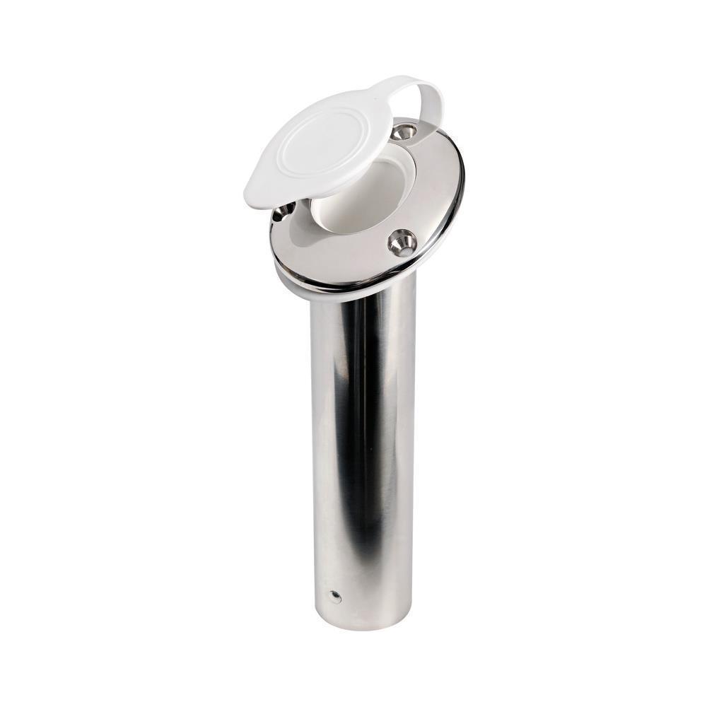 Portacanne inox 60° tappo bianco 