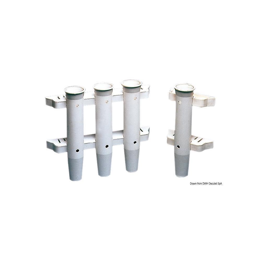 Portacanne parete nylon bianco 3 posti 