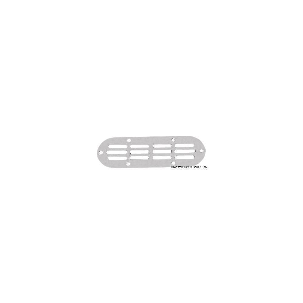 Presa aria inox ovale 180 x 59 mm 