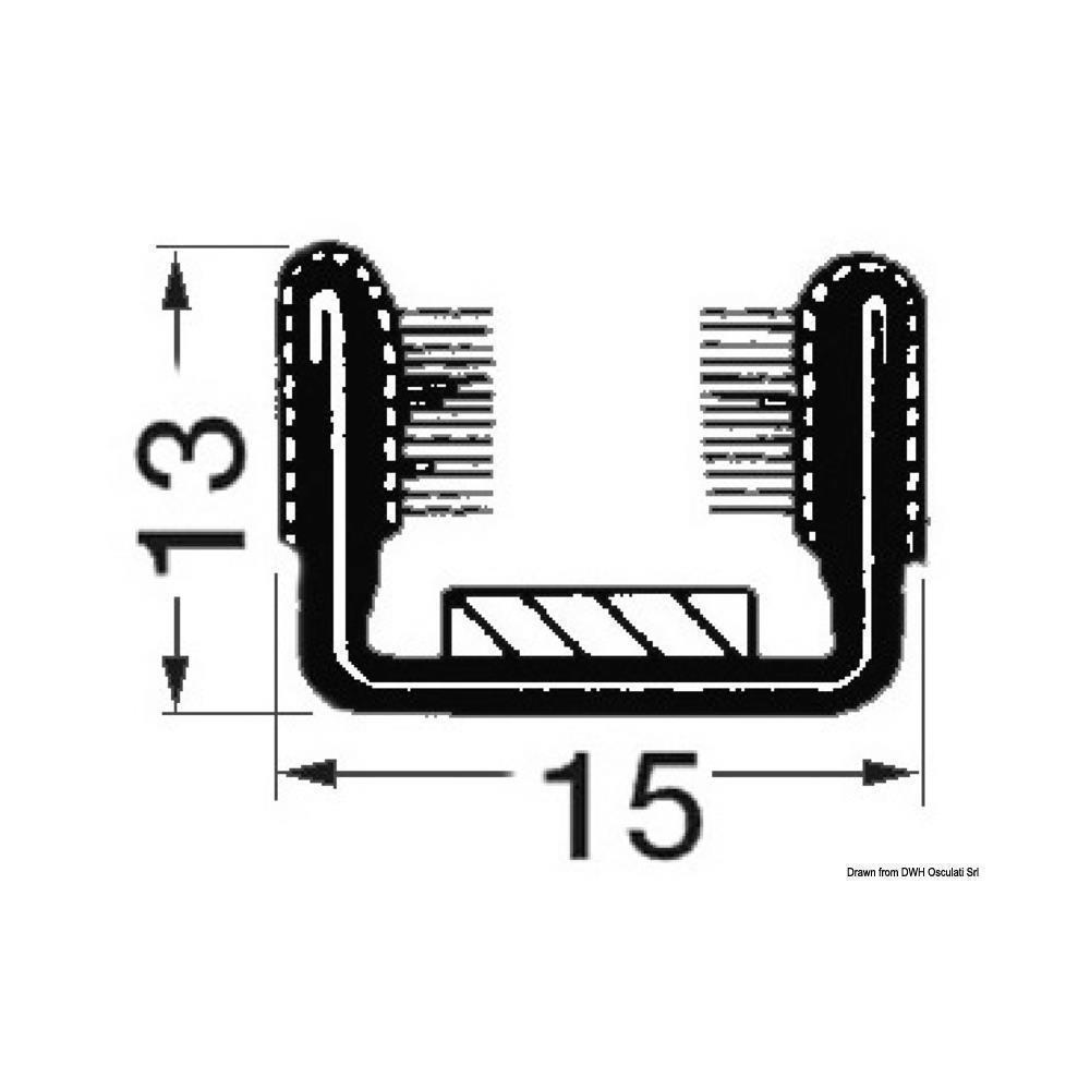 Profilato vetri semplice 4/6 mm 