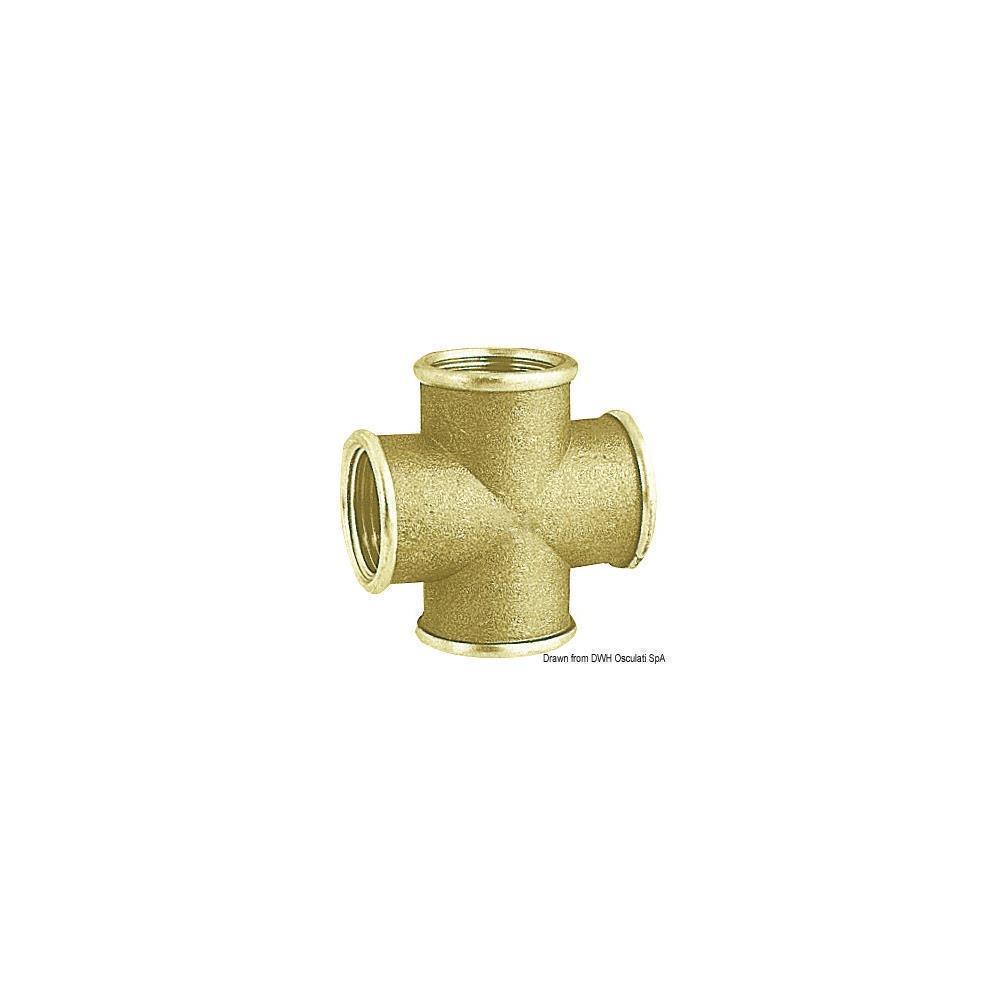 Raccordo croce ottone femmina 3/8" 