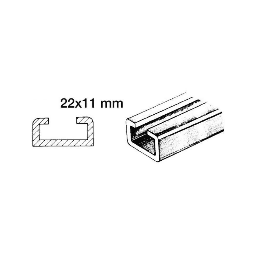 Rotaia per scorrevoli 1 m 22x11mm 