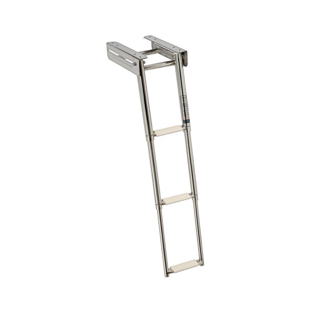 Scaletta inox stretta a scomparsa 3 gradini 