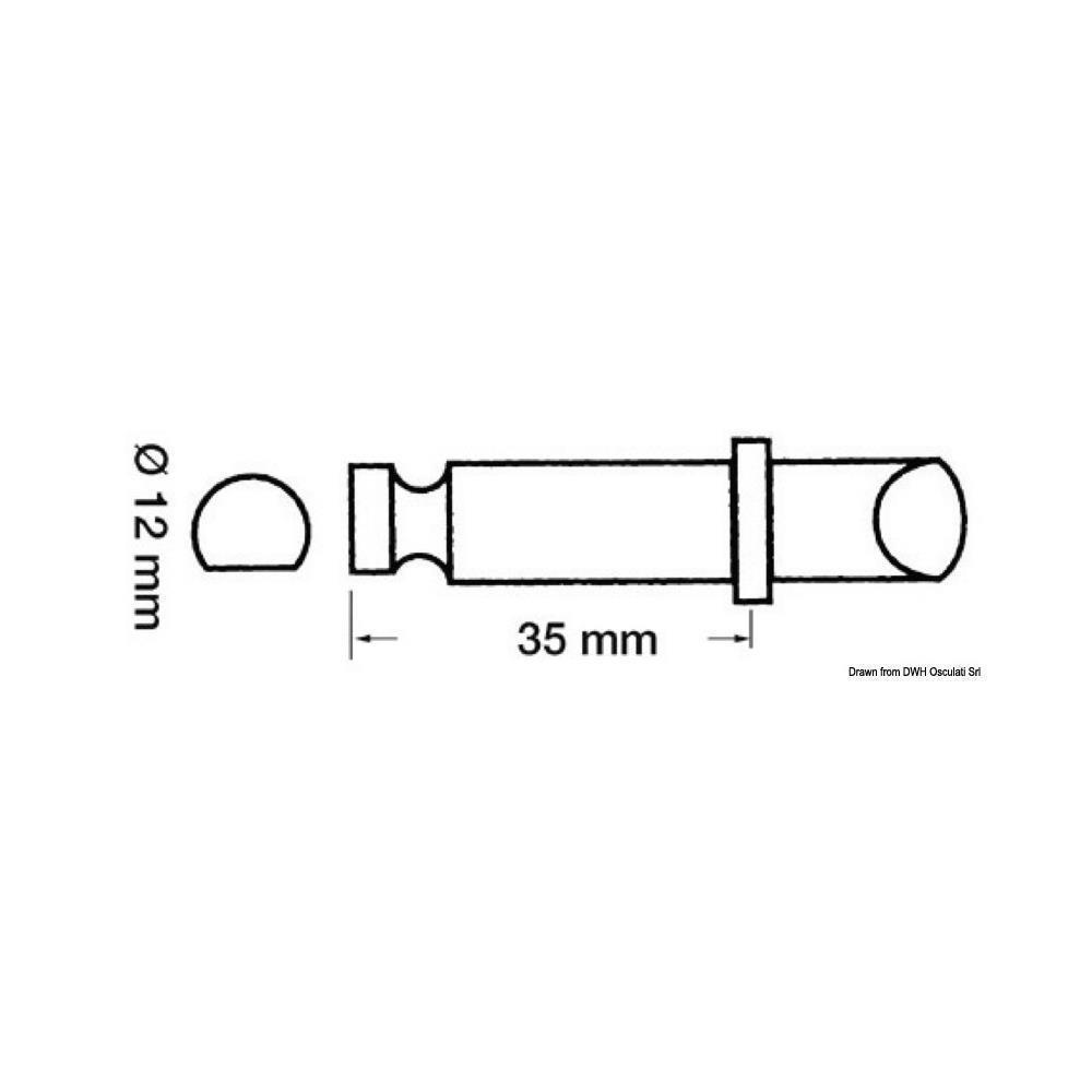 Scalmo ottone cromato per canotti Zodiac 