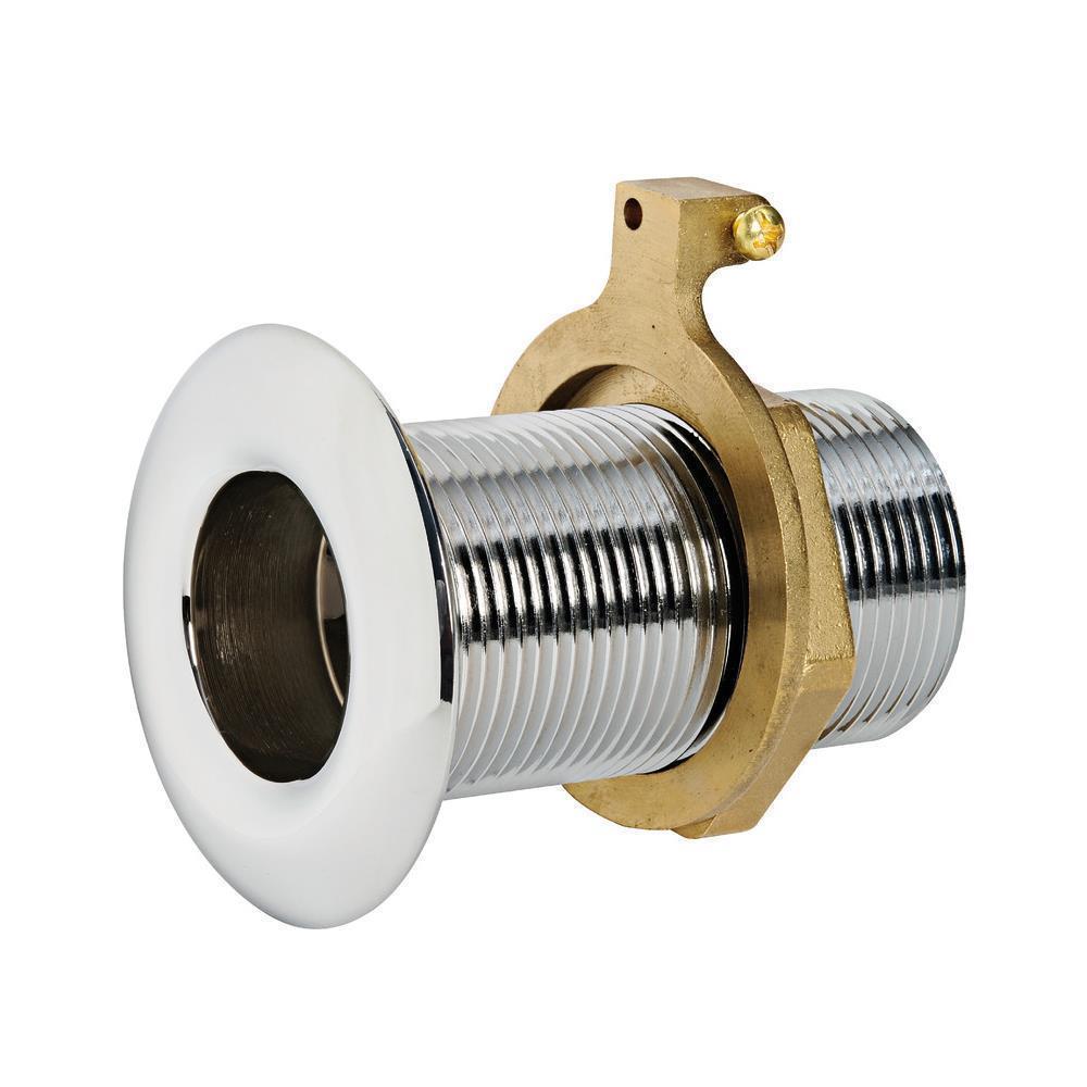 Scarico a mare ottone cromato 3/8" 