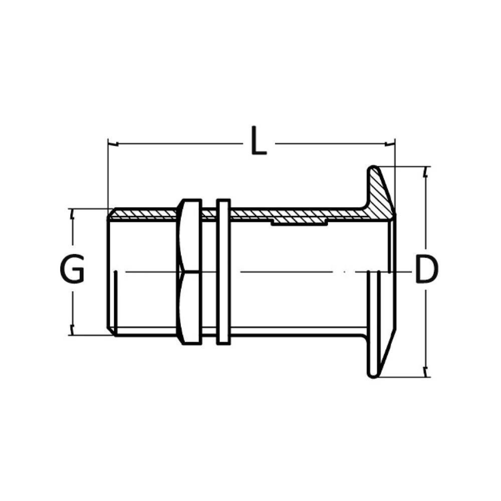 Scarico inclinato ottone 3/8" 