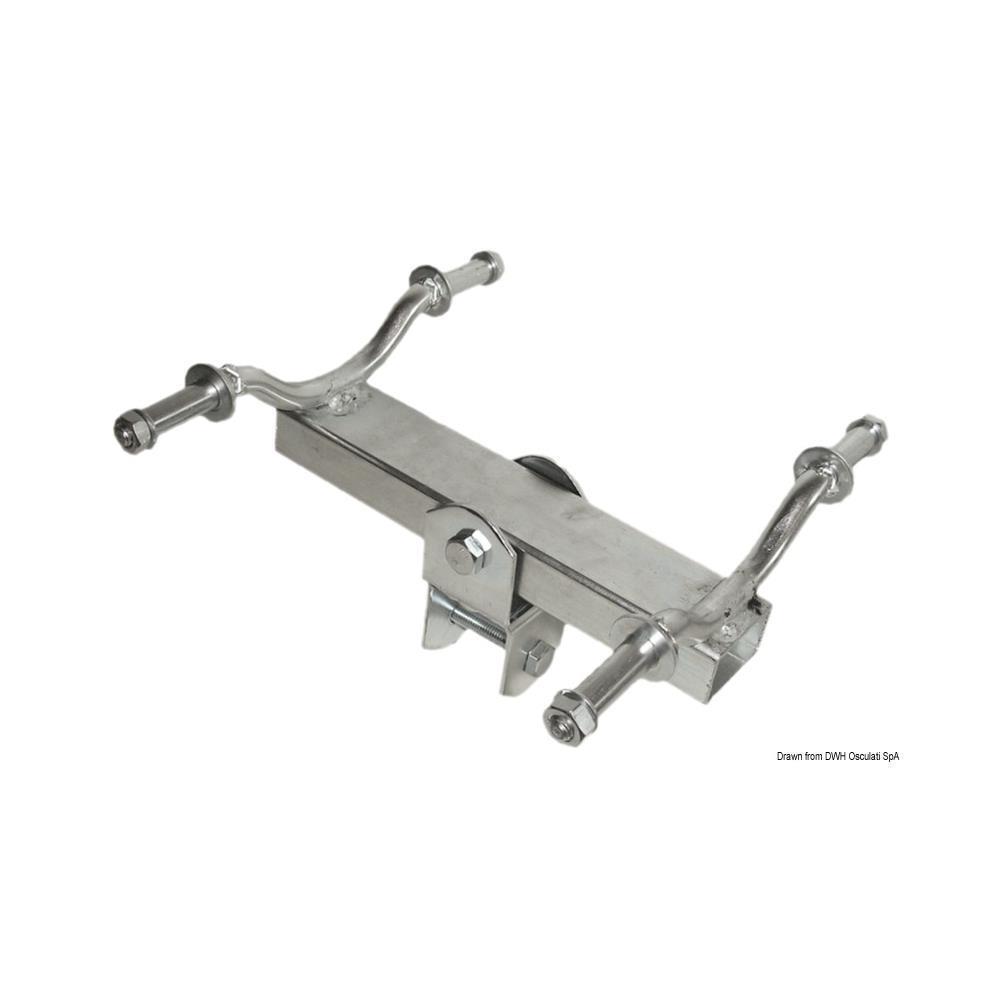 Staffa rullo laterale rialzata 4 rulli 40 mm 